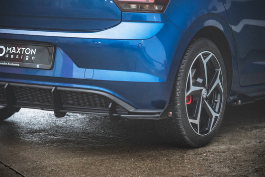 Hintere Seiten Flaps für VW Polo GTI Mk6 schwarz Hochglanz