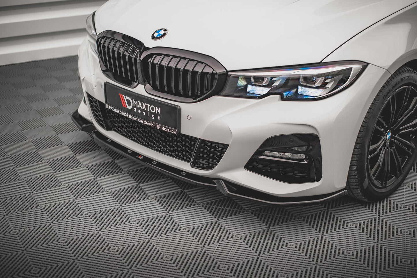 Front Ansatz V.4 für BMW 3er G20 / G21 M-Paket schwarz Hochglanz