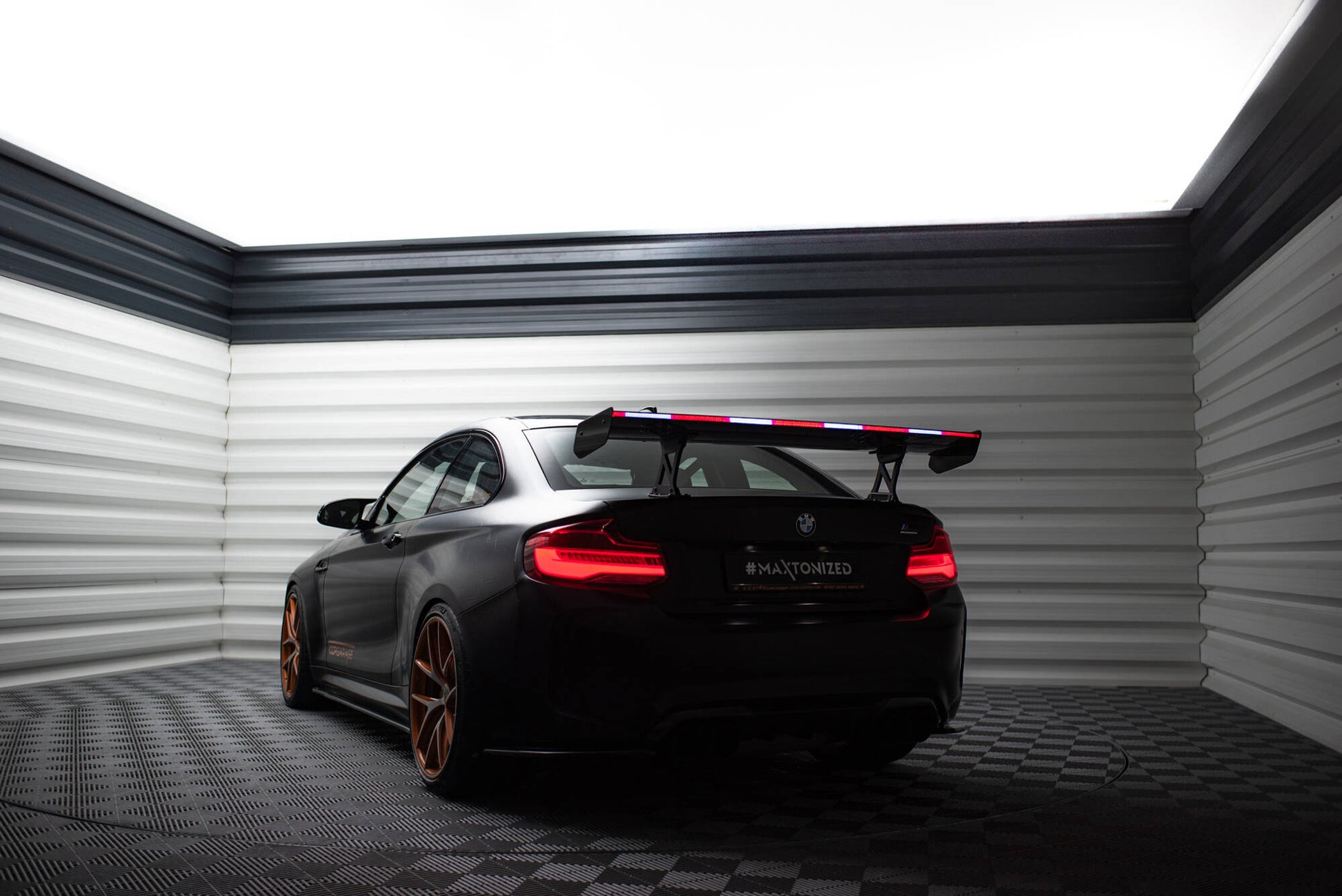 Carbon Spoiler With Internal Brackets Uprights + LED BMW M2 F87 / 2 / 2 M-Paket F22