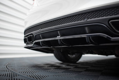 Mittlerer Cup Diffusor DTM Look Heck Ansatz für Mercedes-AMG C63 Limousine / Kombi W205 / S205 schwarz Hochglanz