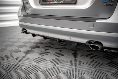 Diffusor Heck Ansatz für Volvo V70 Mk3 schwarz Hochglanz