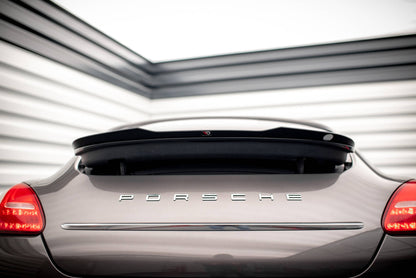 Spoiler CAP für Porsche Panamera / Panamera Diesel 970 schwarz Hochglanz