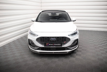 Front Ansatz V.2 für Ford Focus ST / ST-Line Mk4 Facelift schwarz Hochglanz