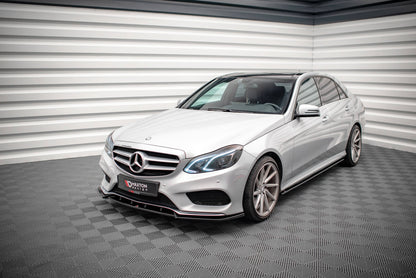 Seitenschweller Ansatz für Mercedes-Benz E63 AMG / AMG-Line Limousine W212 Facelift schwarz Hochglanz