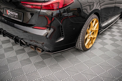 Heck Ansatz Flaps Diffusor für BMW M235i Gran Coupe F44 schwarz Hochglanz