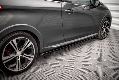 Seitenschweller Ansatz für Peugeot 208 GTi Mk1 schwarz Hochglanz