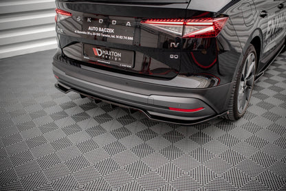 Mittlerer Diffusor Heck Ansatz DTM Look für Skoda Enyaq iV Carbon Look