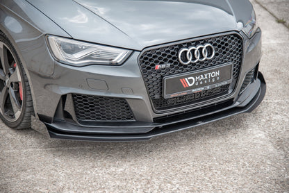 Street Pro Front Ansatz für + Flaps für Audi RS3 8V Sportback schwarz Hochglanz