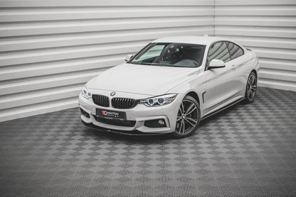 Front Ansatz V.2 für BMW 4er Coupe / Gran Coupe / Cabrio M-Paket F32 / F36 / F33 schwarz Hochglanz