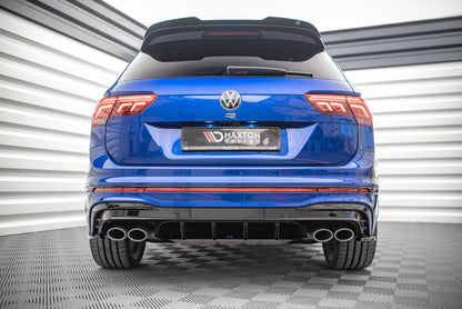 Diffusor Heck Ansatz für VW Tiguan R Mk2 Facelift schwarz Hochglanz