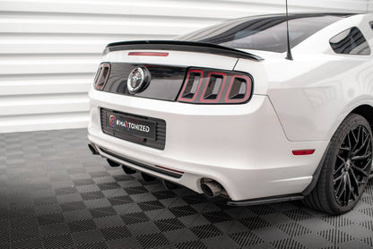 Diffusor Heck Ansatz für Ford Mustang Mk5 Facelift schwarz Hochglanz