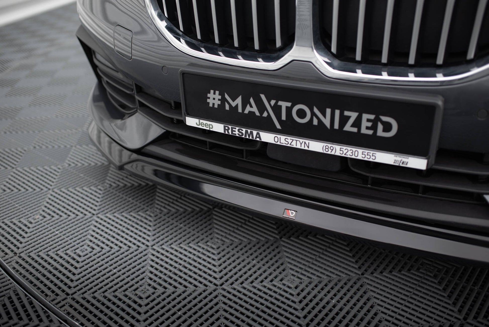 Front Ansatz V.2 für BMW 1er F40 schwarz Hochglanz