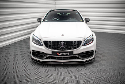 Front Ansatz V.3 für Mercedes-AMG C63 Coupe AMG Aero Pack C205 Facelift schwarz Hochglanz