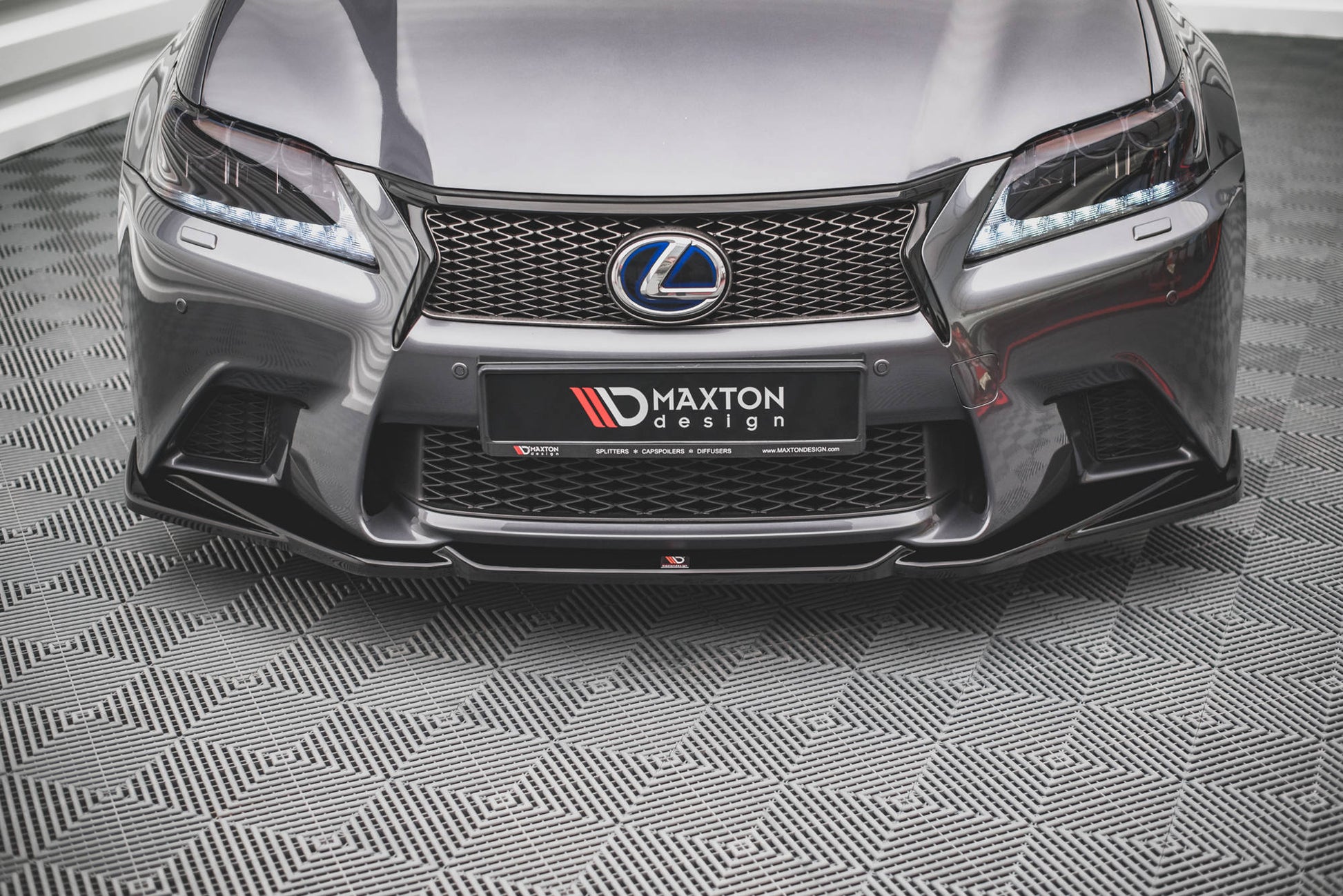 Front Ansatz V.2 für Lexus GS F Sport Mk4 (L10) schwarz Hochglanz