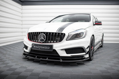 Front Ansatz V.3 für Mercedes-Benz A45 AMG W176 schwarz Hochglanz