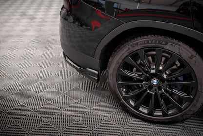 Heck Ansatz Flaps Diffusor für BMW X3 G01 schwarz Hochglanz