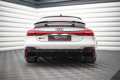 Spoiler CAP für Audi A7 C8 / C8 S-Line / S7 C8 / RS7 C8 schwarz Hochglanz