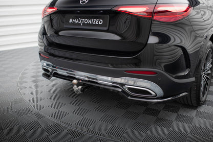 Mittlerer Cup Diffusor DTM Look Heck Ansatz für Mercedes-Benz GLC AMG-Line X254 schwarz Hochglanz