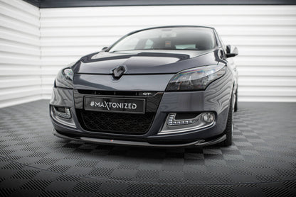 Front Ansatz V.2 für Renault Megane GT Mk3 Facelift schwarz Hochglanz