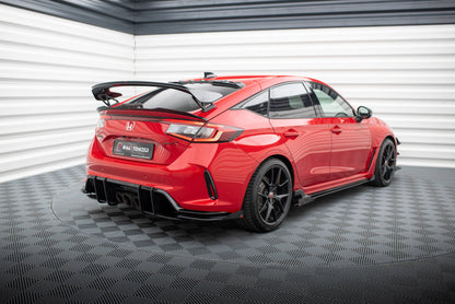 Street Pro Heck Ansatz Flaps Diffusor +Flaps für Honda Civic Type-R Mk 11 schwarz Hochglanz