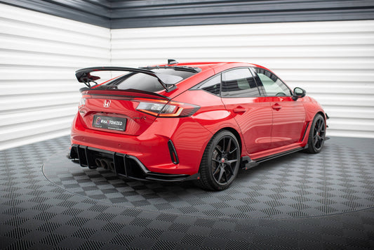 Street Pro Heck Ansatz Flaps Diffusor +Flaps für Honda Civic Type-R Mk 11 schwarz Hochglanz