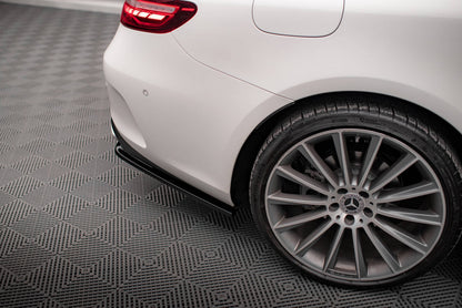 Heck Ansatz Flaps Diffusor für Mercedes-Benz E-Klasse W213 Coupe(C238) / Cabriolet (A238) AMG-Line schwarz Hochglanz