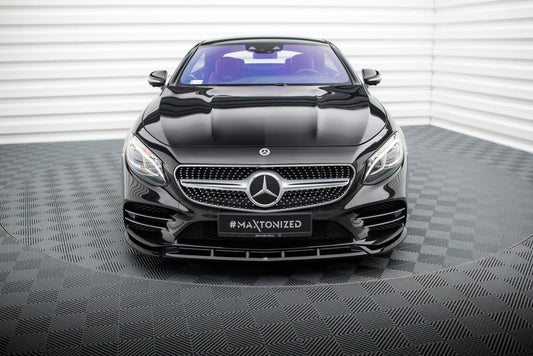 Front Ansatz V.2 für Mercedes-Benz S Coupe AMG-Line C217 Facelift schwarz Hochglanz