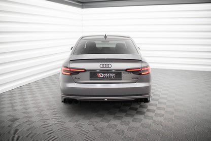 Diffusor Heck Ansatz für Audi A4 S-line B9 (Doppelauspuff li.endrohr)