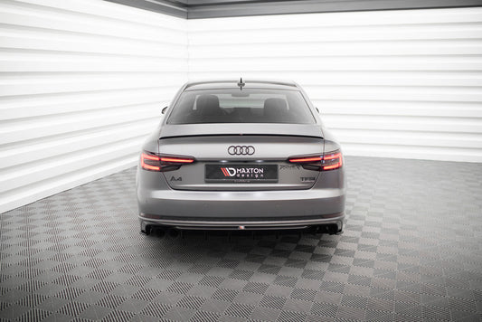Diffusor Heck Ansatz für Audi A4 S-line B9 (Doppelauspuff li.endrohr)