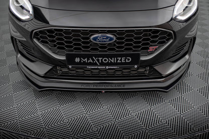 Front Ansatz V.1 für Ford Fiesta ST / ST-line Mk8 Facelift schwarz Hochglanz