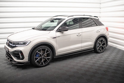 Seitenschweller Ansatz für VW T-Roc R / R-Line Mk1  schwarz Hochglanz