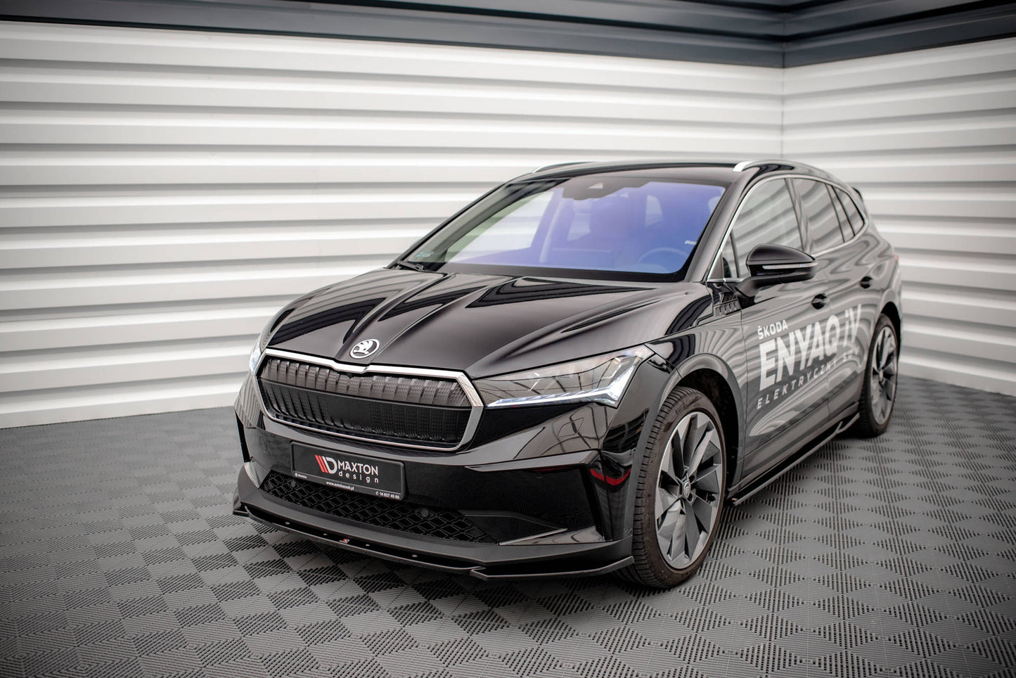 Front Ansatz V.3 für Skoda Enyaq iV Carbon Look