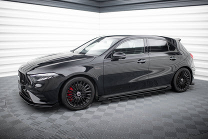 Seitenschweller Flaps für Mercedes-AMG A35 W177 Facelift schwarz Hochglanz