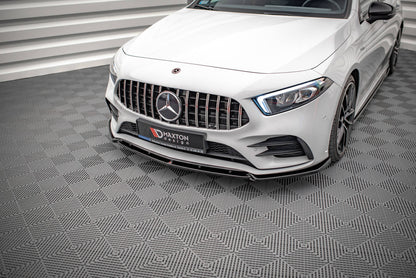 Front Ansatz V.4 für Mercedes A35 AMG / AMG-Line W177  schwarz Hochglanz