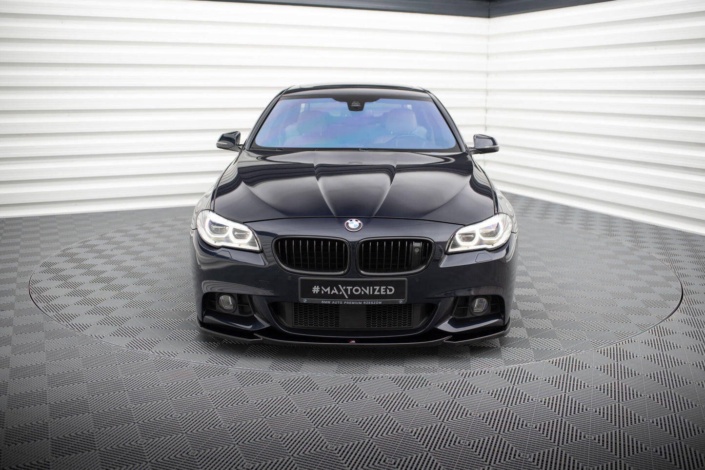 Front Ansatz V.4 für BMW 5er F10/F11 M-Paket schwarz Hochglanz