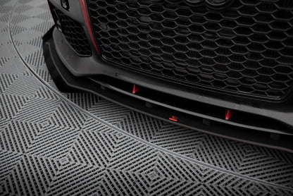 Street Pro Front Ansatz für +Flaps für + Flaps Audi A7 RS7 Look C7 schwarz Hochglanz