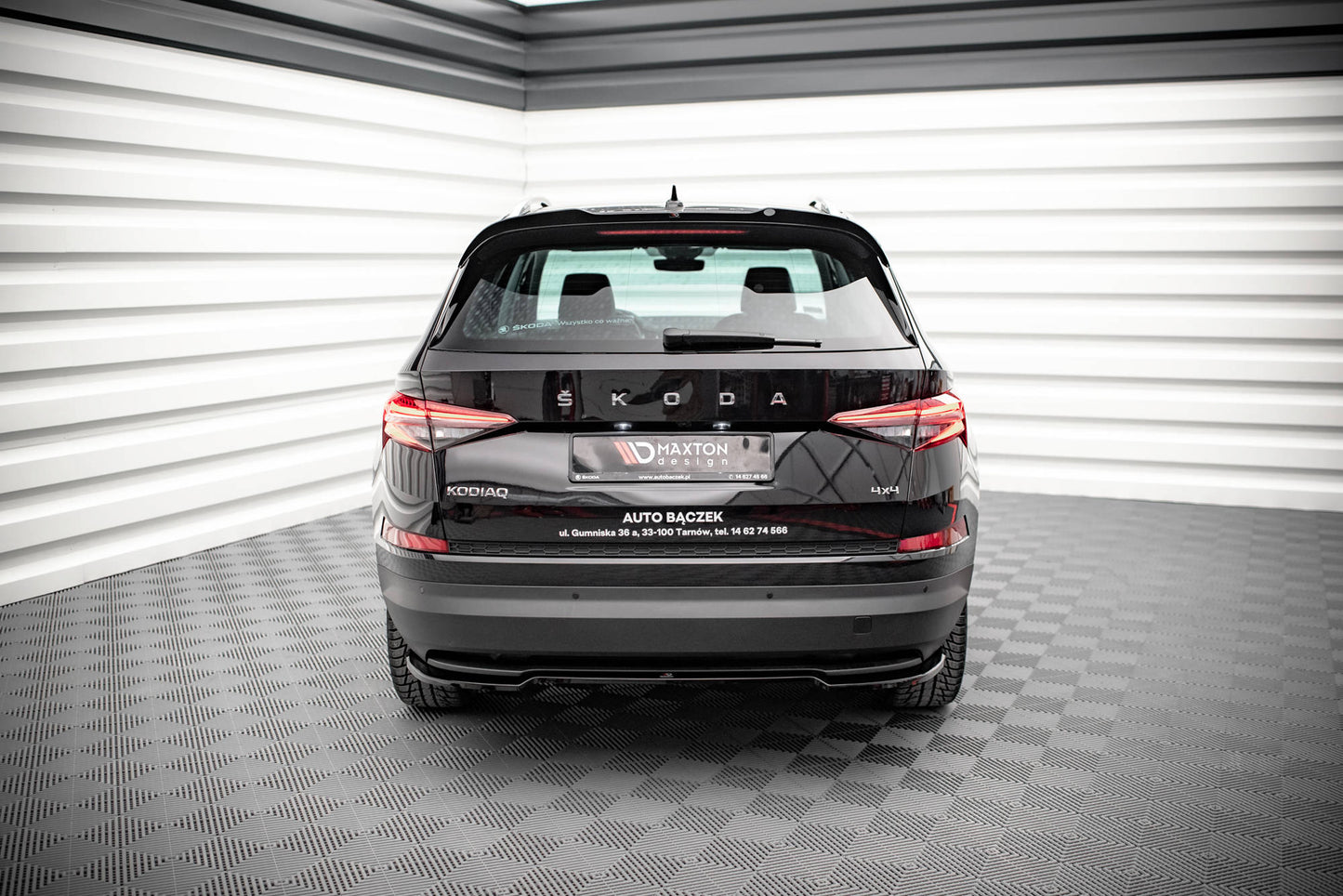 Heckansatz Skoda Kodiaq Mk1 Facelift schwarz Hochglanz