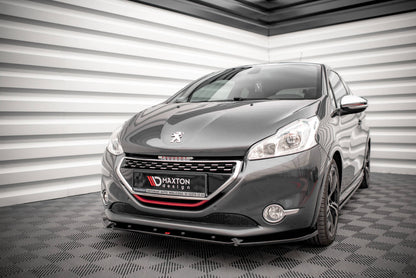 Front Ansatz V.2 für Peugeot 208 GTi Mk1 schwarz Hochglanz