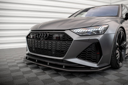 Set of Carbon Fiber Splitters Audi RS6 C8 schwarz matt