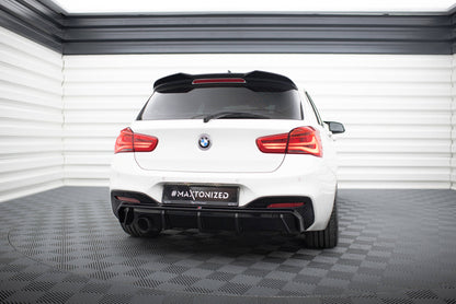Diffusor Heck Ansatz V.3 für BMW 1er M-Paket F20 Facelift (Einzelauspuff li.)