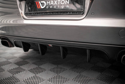Diffusor Heck Ansatz für Porsche Panamera / Panamera Diesel 970 schwarz Hochglanz