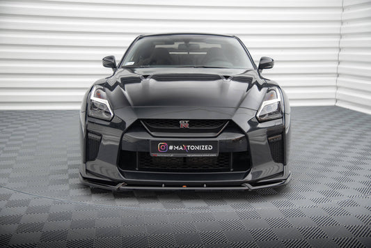 Front Ansatz V.2 für Nissan GTR R35 Facelift schwarz Hochglanz