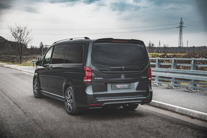 Heck Ansatz Flaps Diffusor V.2 für Mercedes-Benz V-Klasse AMG-Line W447 Facelift schwarz Hochglanz