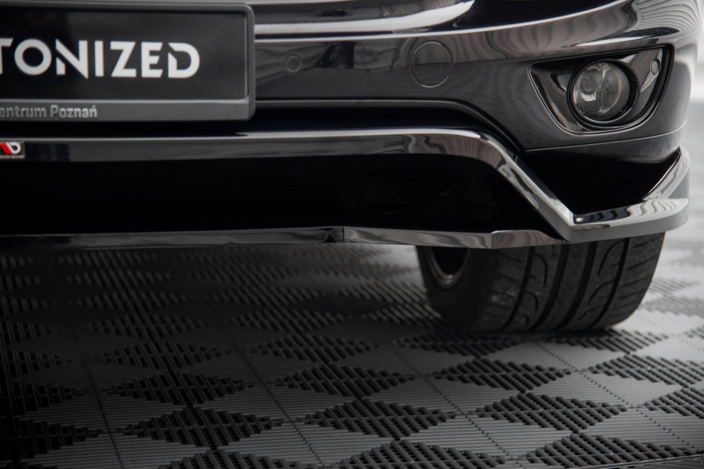 Front Ansatz für Porsche Cayenne Mk2 Facelift schwarz Hochglanz