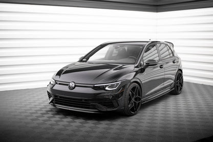 Front Ansatz V.7 für VW Golf R Mk8 schwarz Hochglanz