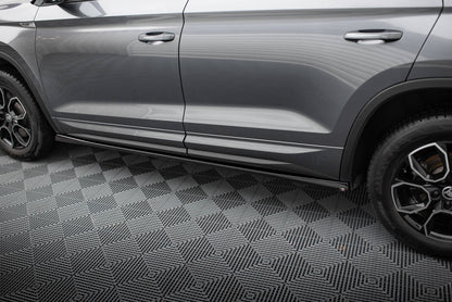 Seitenschweller Ansatz für Skoda Kodiaq Sportline Mk1 Facelift schwarz Hochglanz