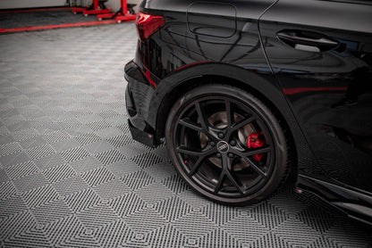 Street Pro Heck Ansatz Flaps Diffusor + Flaps für Audi RS3 Sportback 8Y schwarz Hochglanz