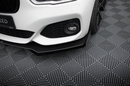 Street Pro Front Ansatz für V.3 + Flaps für BMW 1er F20 M-Paket Facelift / M140i  schwarz Hochglanz