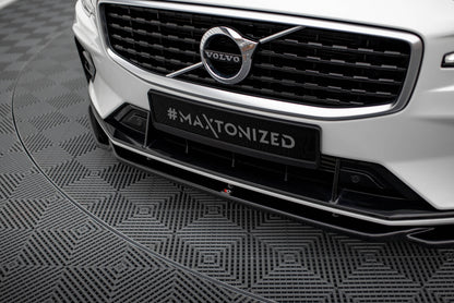 Front Ansatz V.2 für Volvo S60/V60 R-Design Mk3 schwarz Hochglanz