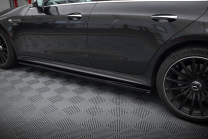 Seitenschweller Ansatz für Mercedes-AMG GT 53 4-Door Coupe schwarz Hochglanz
